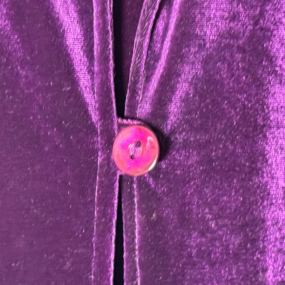 Vtg Rabbit Rabbit Rabbit Designs Purple Velvet Dress Jacket Set Womens Size 12‎ - Picture 4 of 13